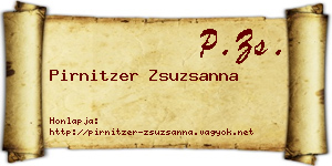 Pirnitzer Zsuzsanna névjegykártya